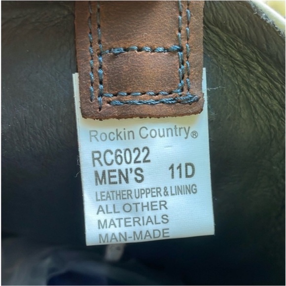 Rockin Country Western Patriotic American Flag Star Spangled Men’s Cowboy Boots - Picture 4 of 4